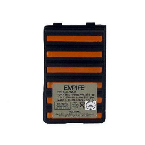Empire 2-Way Radio Battery - Ni-MH 7.2V 1650mAh Ultra Hi-Capacity Replacement for Yaesu/Vertex VX150 & FNB-V57 - Perfect for Emergency Communication, Outdoor Adventures & Security Work