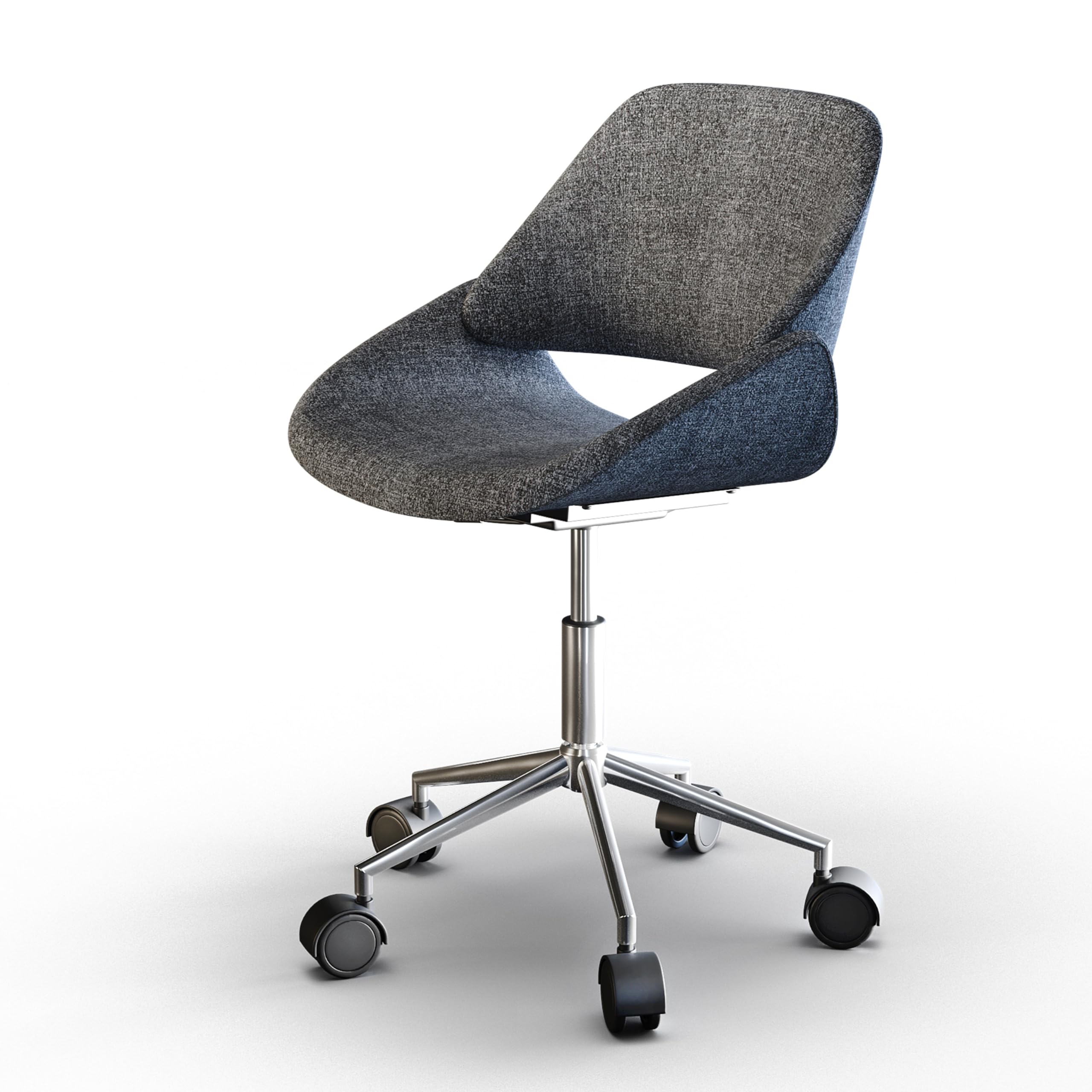 SIMPLIHOME Malden Swivel Adjustable Executive Office Chair - Ergonomic Computer Desk Chair with Lumbar Support, Grey - Perfect for Home Office, Study Room & Workspace