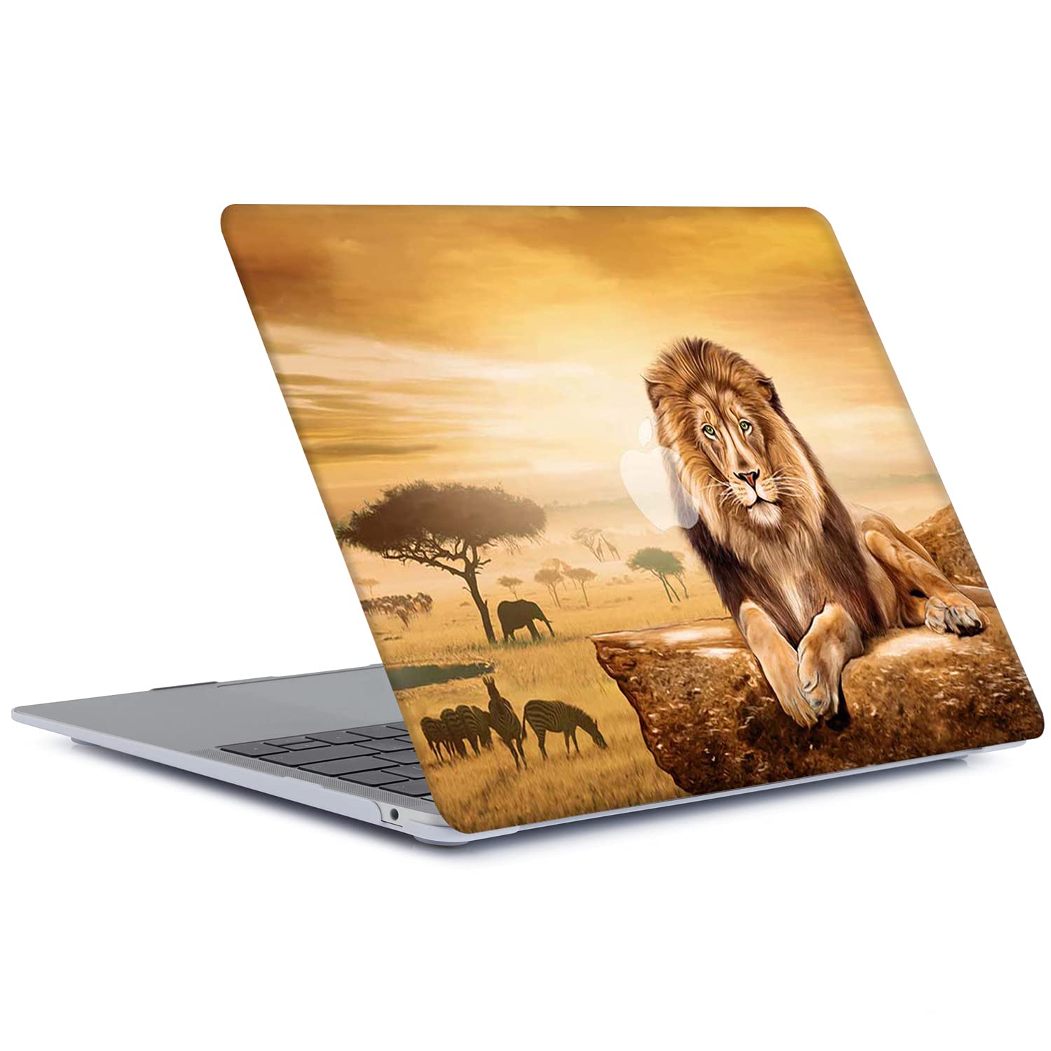Durable Hard Shell Case for MacBook Pro 16 Inch (A2141, 2019-2020 Models) - Protective Cover with Keyboard Protector for Touch Bar & Touch ID - Lion Design - Perfect for Travel, Office & School Use