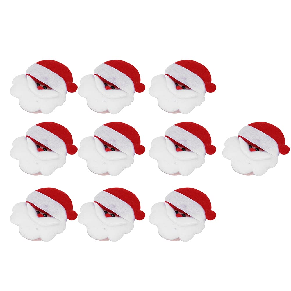 Christmas Tree Decorations & Clothing Patches - Santa Head Stickers for Pens, Watches, and Apparel | Festive Holiday Decor for DIY Crafts, Gifts, and Christmas Party Supplies
