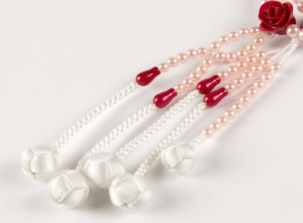 SGI Soka Gakkai Buddhist Prayer Beads - Small Size Red Rosewood Mala for Meditation, Chanting & Spiritual Practice