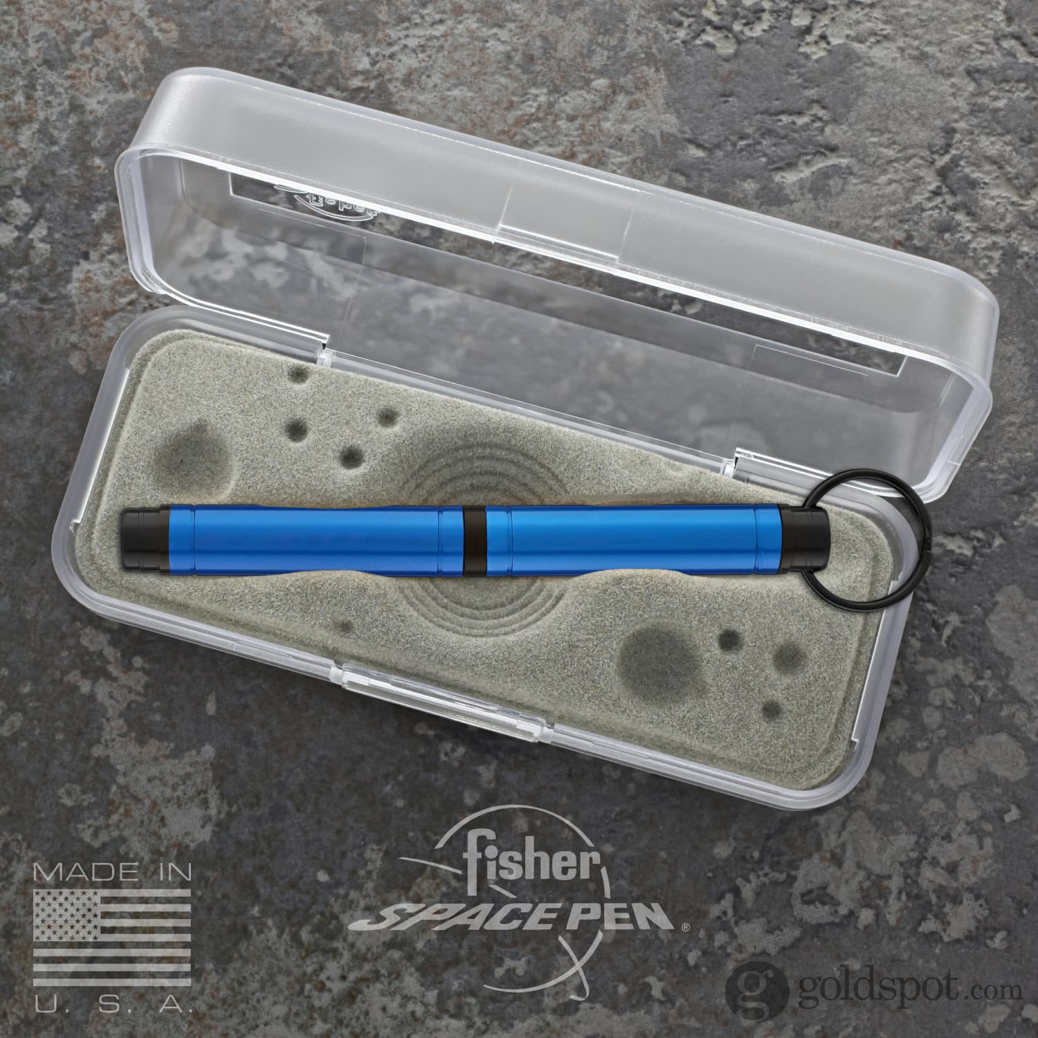 Fisher Space Pen Backpacker Ballpoint Pen - Blue Anodized Aluminum, Keychain Attachment - Perfect for Outdoor Adventures, Hiking, Camping & Everyday Carry (EDC)