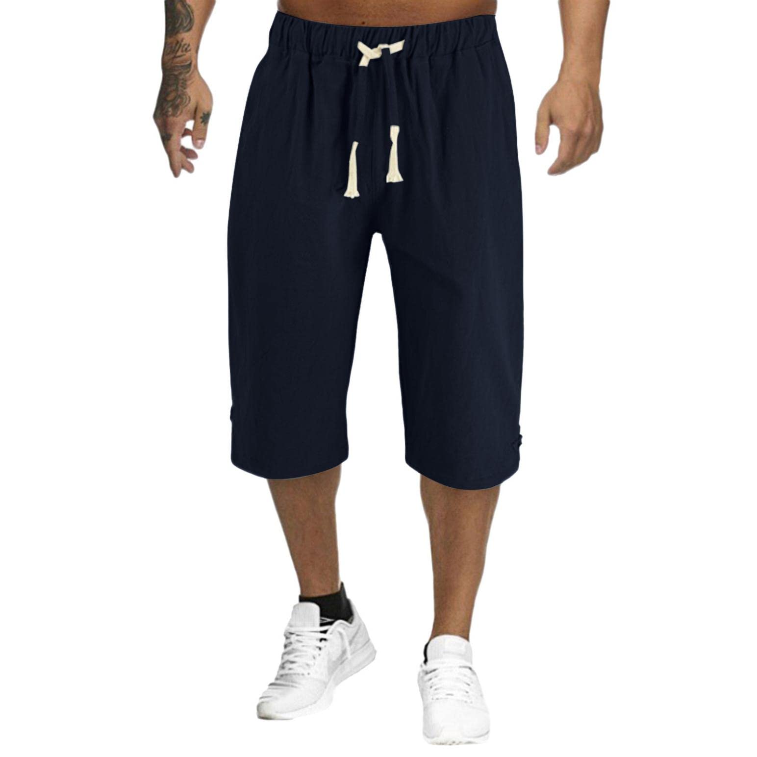 Men's 7 Inch Inseam Running Shorts - Breathable Quick-Dry Gym Workout Shorts with Elastic Waistband & Adjustable Drawstring | Lightweight Linen Athletic Shorts for Jogging, Training, Hiking, Basketball & Outdoor Sports | Ideal for Summer Workouts, Fitness Training, Casual Wear & Travel Comfort | Perfect for Gym, Running, Beach & Everyday Active Lifestyle
