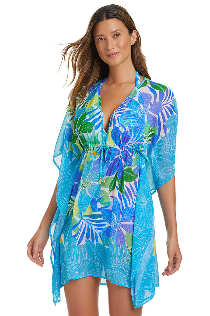 Elegant Chiffon Caftan Dress for Women - Summer Beach Cover Up, Boho Maxi Dress for Vacation, Pool Party & Resort Wear