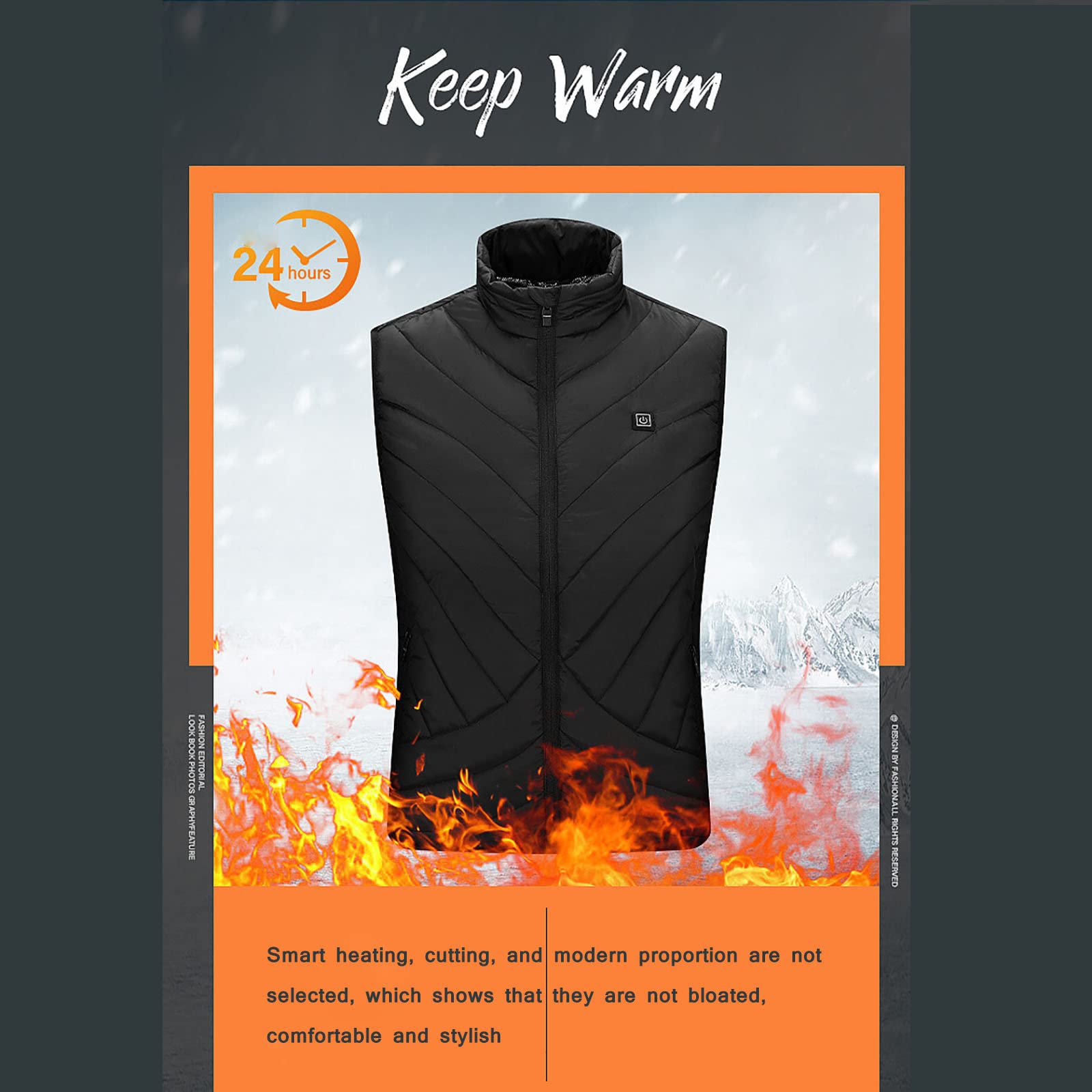 OLOPE USB Electric Heated Vest - Winter Heated Jacket with 3 Temperature Levels for Men & Women | Perfect for Outdoor Activities, Camping, Fishing, Skiing & Cold Weather Adventures