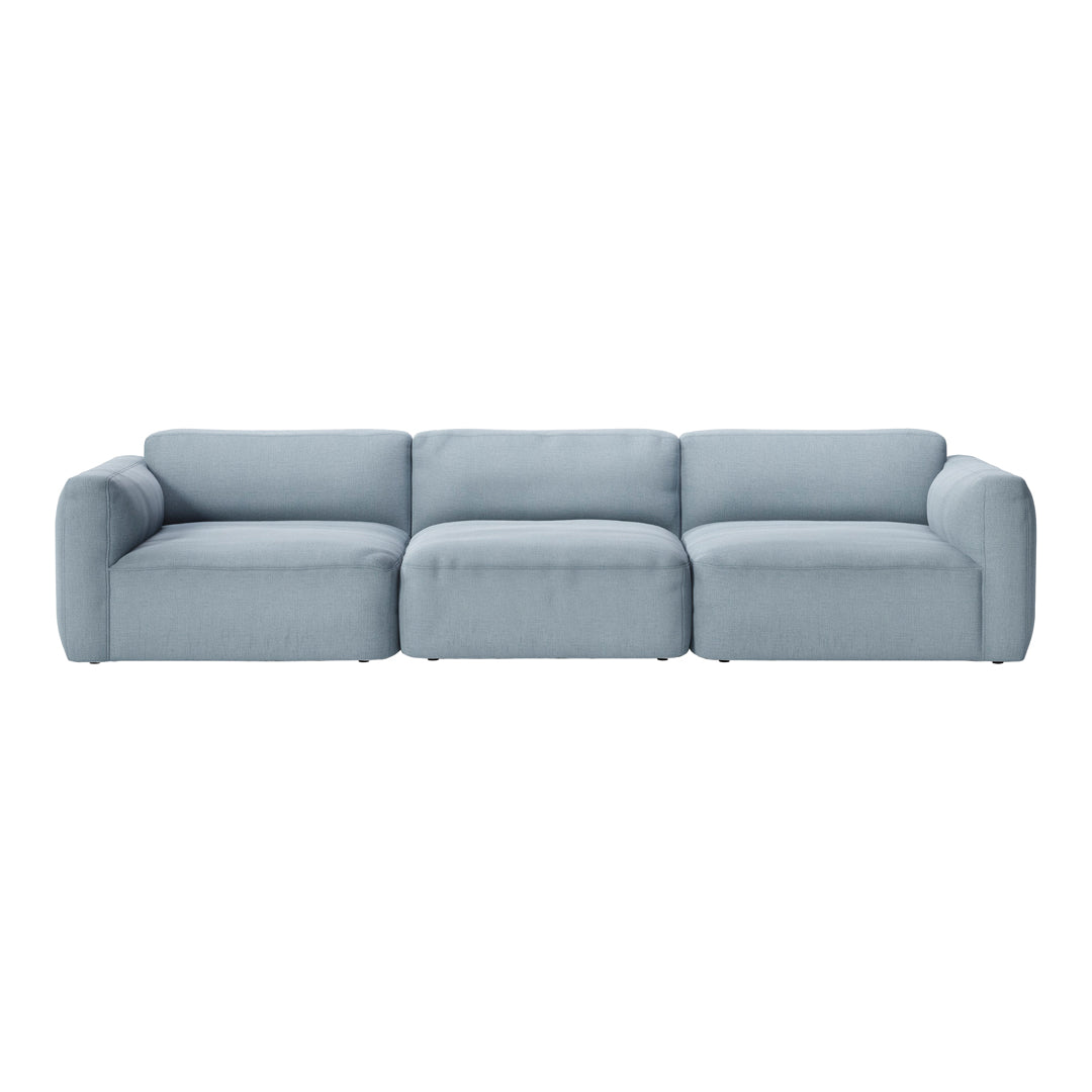 Develius Mellow Model D 3-Seater Sofa - Modern Comfortable Couch for Living Room, Lounge & Office - Soft Fabric Upholstery with Sturdy Frame