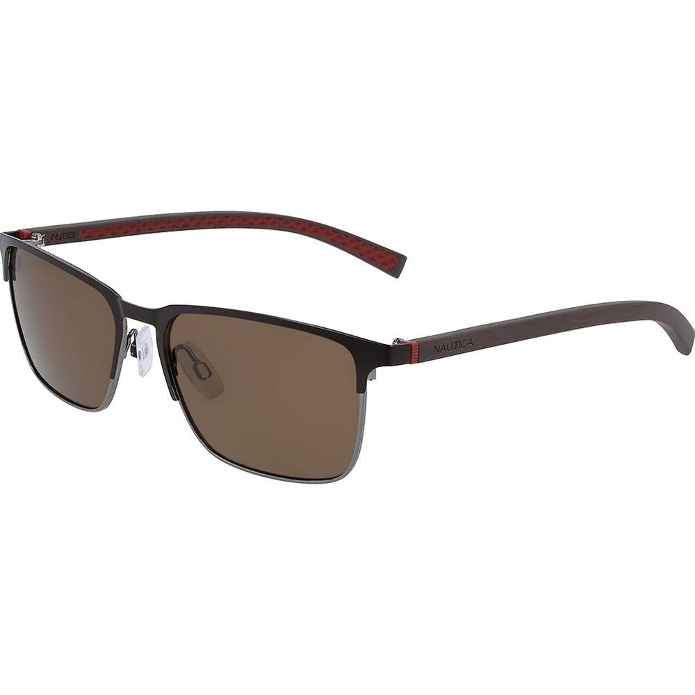 Nautica N5137s Men's Rectangular Polarized Sunglasses UV Protection - Stylish & Durable for Outdoor Activities, Driving, Beach & Travel