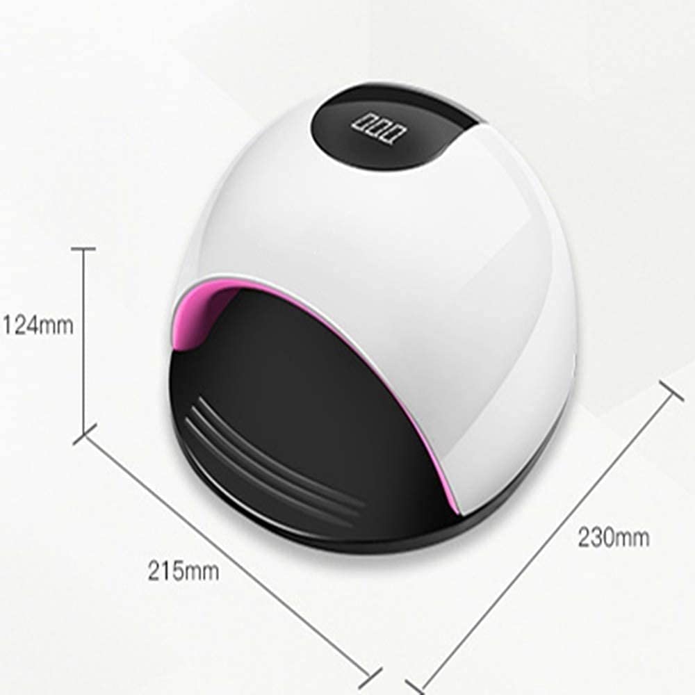 72W UV LED Nail Lamp for Gel Polish - Professional Nail Dryer with 4 Timer Settings, Curing Light for Gel Nails & Toes - Pink Nail Art Accessories (Perfect for Home Manicures, Salon Use & DIY Nail Designs)