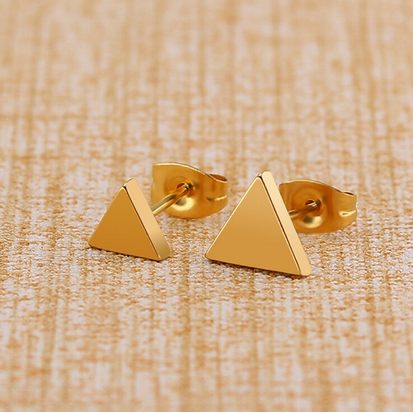 Men's Stud Earrings Set - 3 Pairs Medical Grade Stainless Steel Triangle Earrings for Men & Women | Hypoallergenic, Comfort Fit | Perfect for Daily Wear, Gifts & Special Occasions