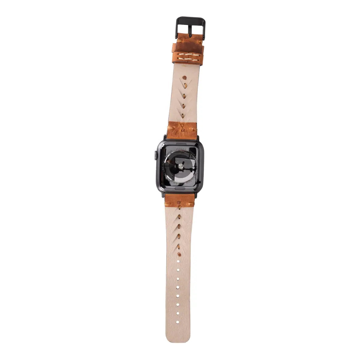 Premium Camel Brown Leather Sport Band for Apple Watch - Durable & Stylish Strap for Workouts & Everyday Use