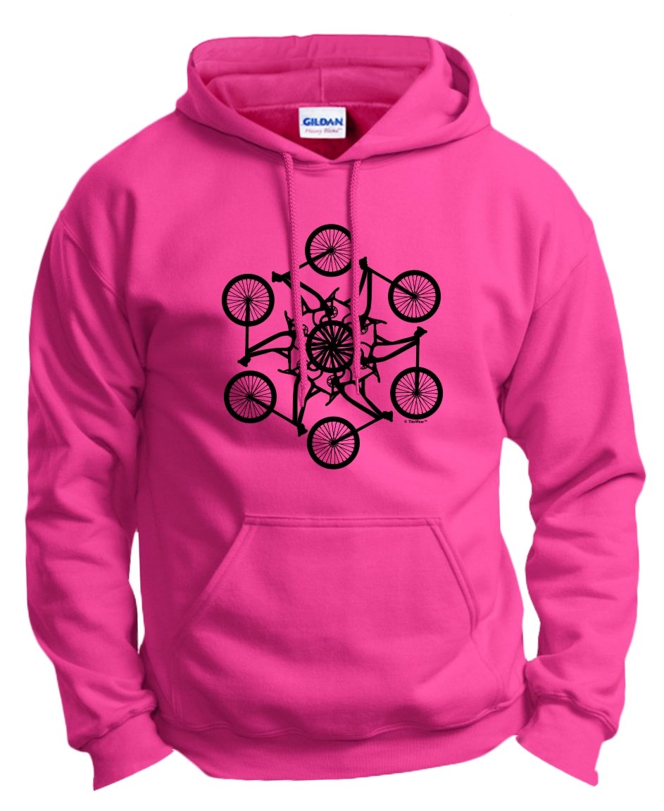 ThisWear Cycling Hoodie Sweatshirt - Cool Bike Kaleidoscope Design - Perfect Gift for Cyclists & Biking Enthusiasts - Great for Riding, Commuting & Outdoor Adventures