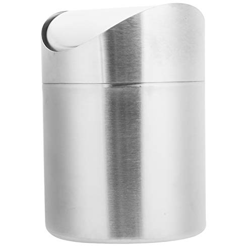 Stainless Steel Trash Can for Office & Home - Small Garbage Bin for Cabinet, Desk, or Under Sink - Perfect for Kitchen, Bathroom & Workspace Organization