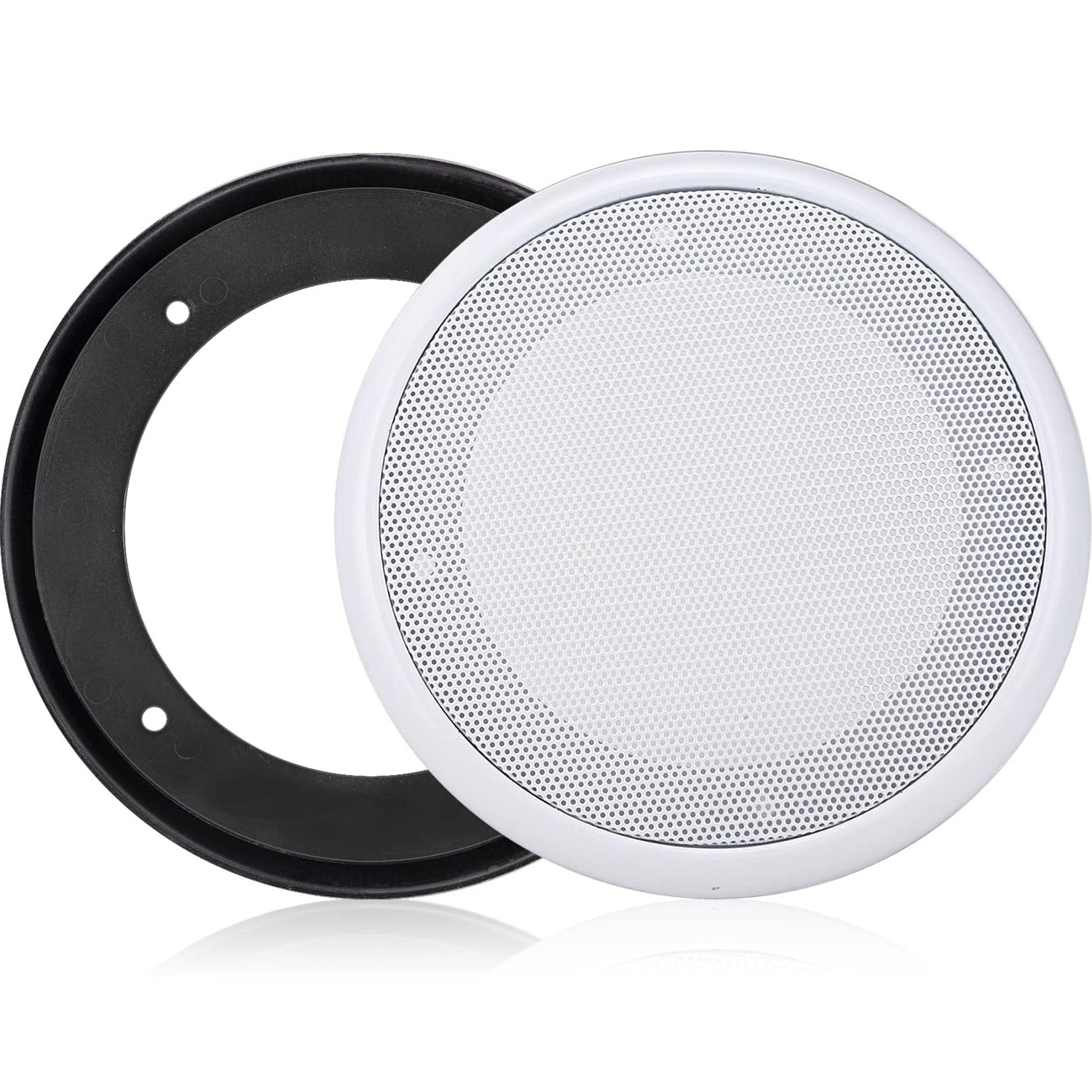 MACHSWON 2-Pack 4 Inch White Round Speaker Grill Covers - Universal Surface Mount Ceiling Speaker Hole Covers for Home Theater, RV, Boat & Marine Installation - Perfect for Home Audio, Car Audio & Outdoor Sound Systems