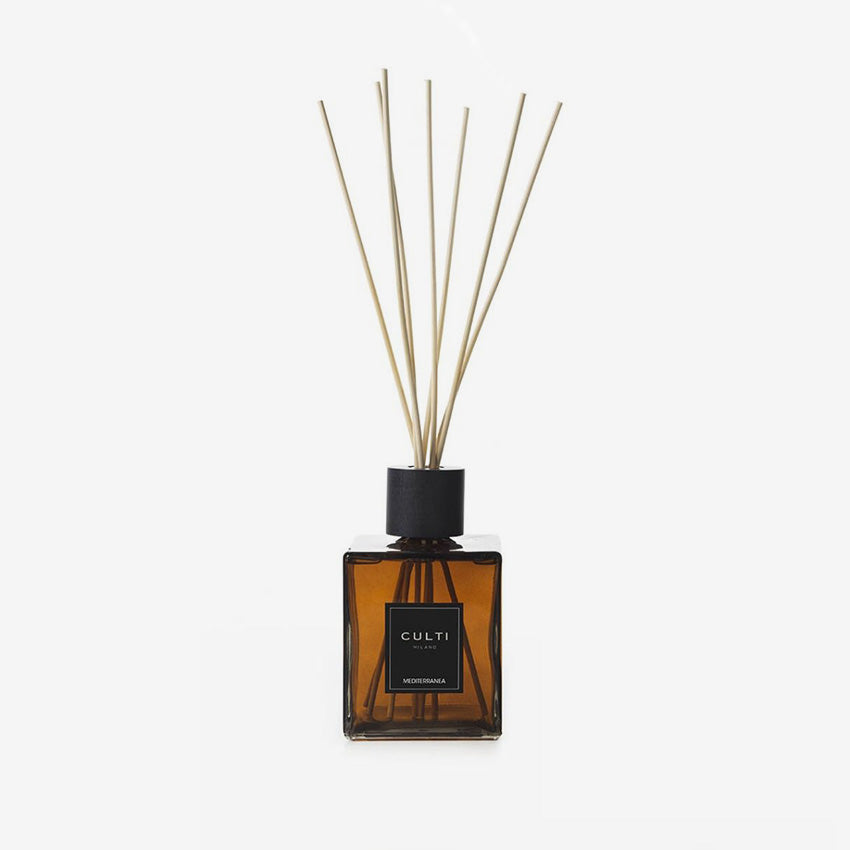 Culti Milano Mediterranea Scented Reed Diffuser - Elegant Home Fragrance Decor for Living Room, Bedroom & Office | Aromatherapy & Relaxation Gift Set