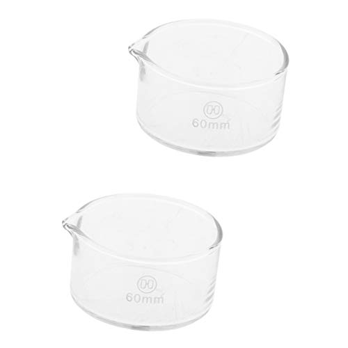 2 Pack 60mm Reusable Borosilicate Glass Crystallizing Dishes - Lab-Grade Petri Dishes for Chemistry Experiments, Science Projects & Candle Making
