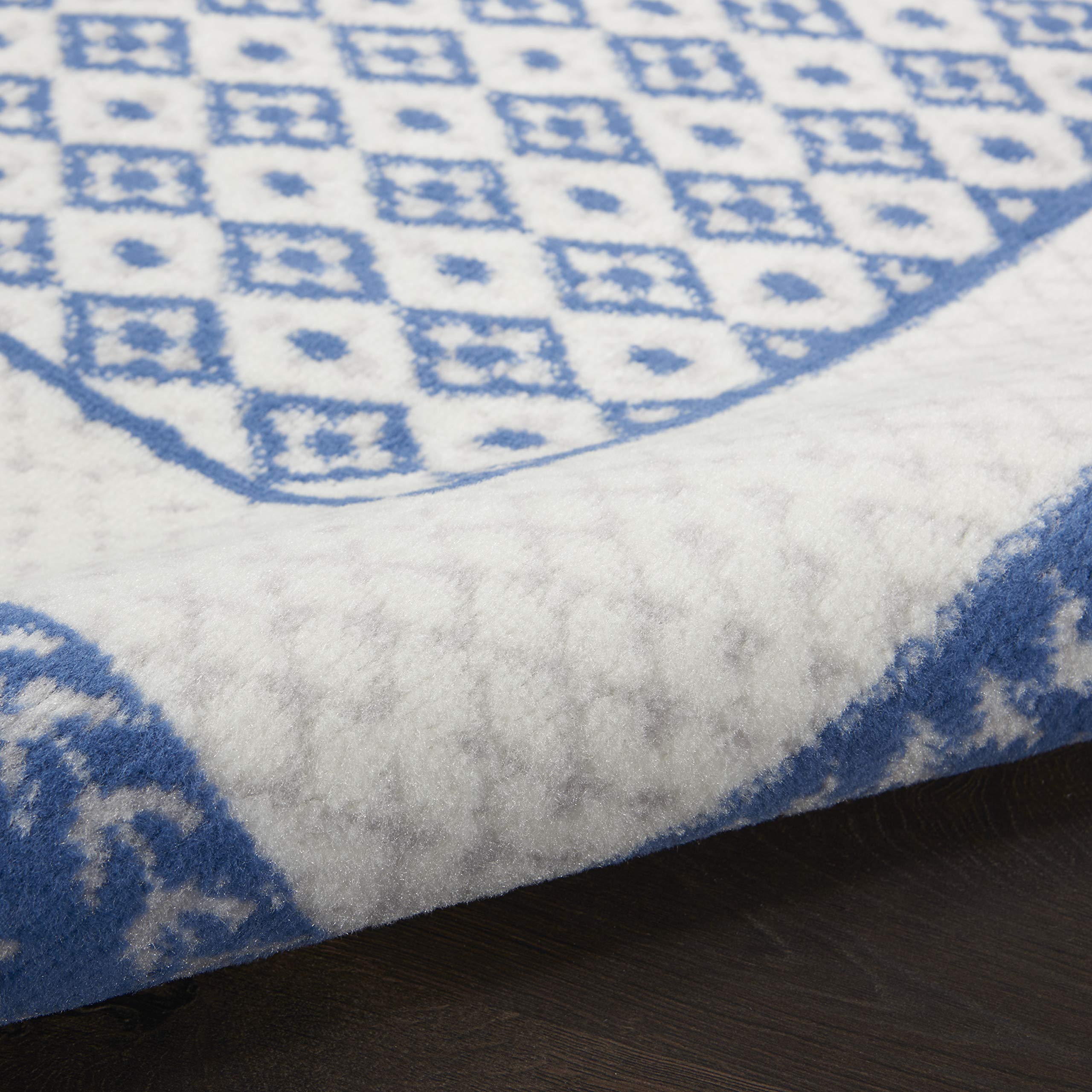 Nourison Whimsicle Geometric Ivory Blue 8'4