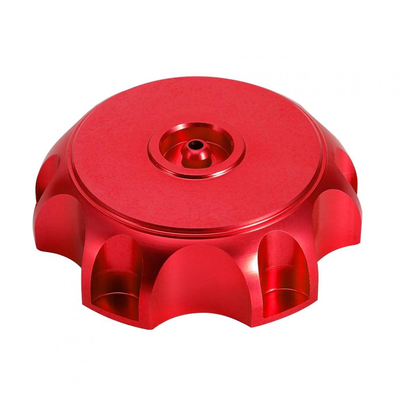 CNC Aluminum Motorcycle Fuel Tank Cap with Breather Vent - Universal Fit for Fuel Tanks (Red) - Durable Gas Tank Cover for Harley, Honda, Yamaha & More - Perfect for Cruisers, Touring Bikes & Street Motorcycles