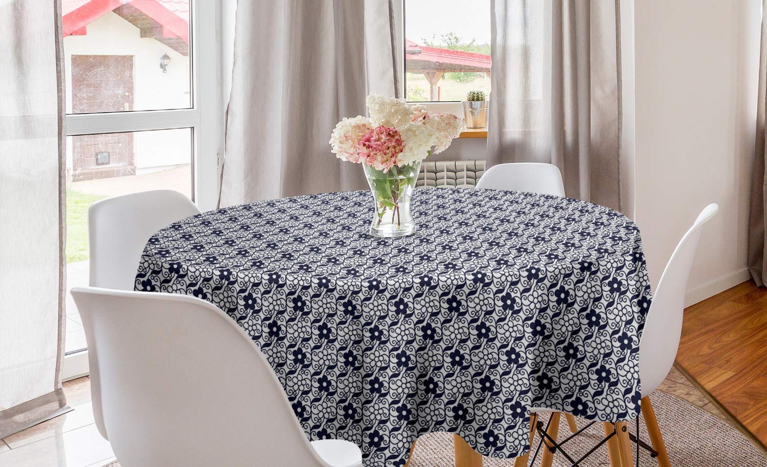 Ambesonne Abstract Round Tablecloth 60