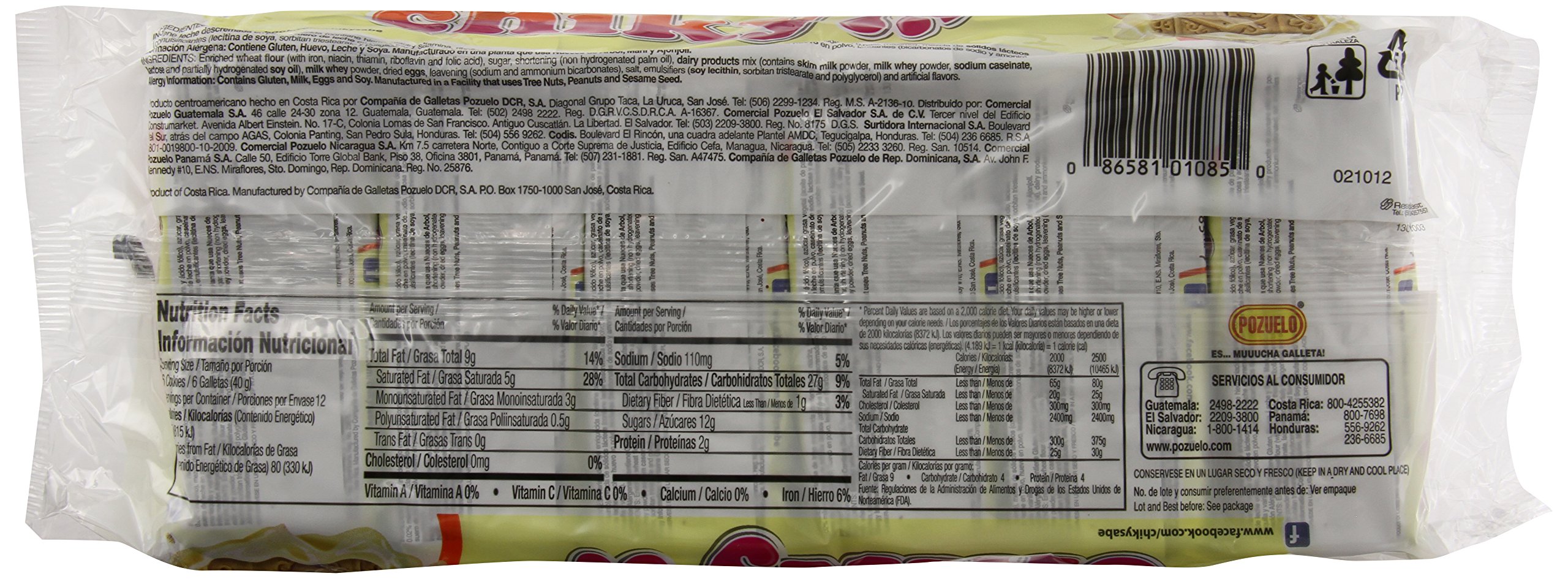 Pozuelo Chiky Vanilla Cookies 16.9oz (Pack of 16) - Delicious Vanilla Sandwich Cookies for Snacking, Lunch Boxes & Party Treats