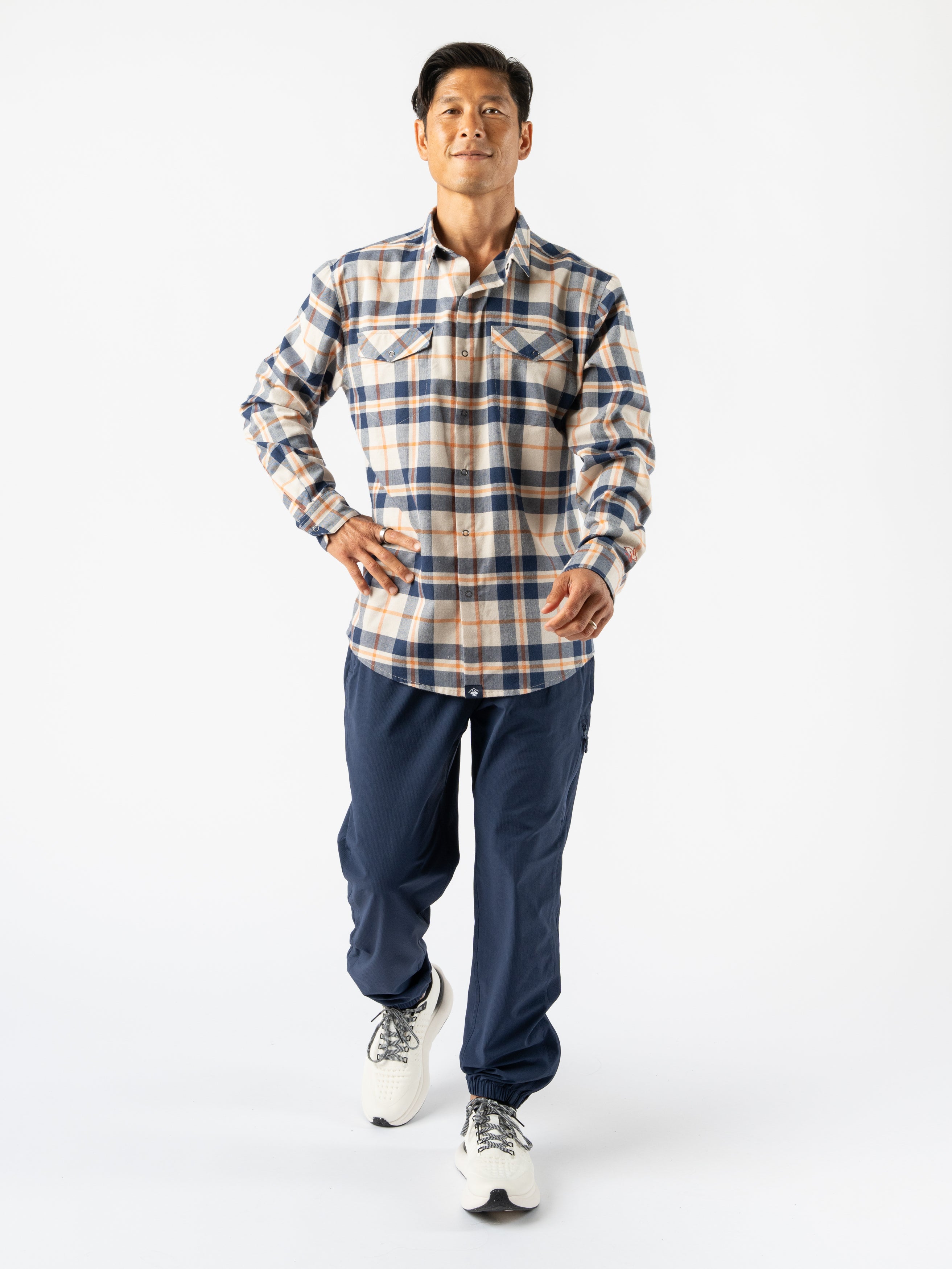 Premium High Country Long Sleeve Flannel Shirt for Men - Soft & Durable Plaid Shirt for Outdoor Adventures, Camping & Casual Wear