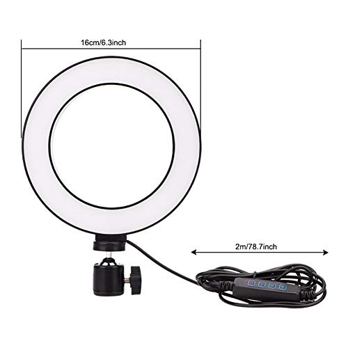 Eighosee 6 Inch LED Ring Light with Stand - Dimmable Selfie Light with 3 Color Modes (Warm/White/Cool) for Phone, YouTube, TikTok, Makeup & Live Streaming - Perfect for Content Creators, Vloggers & Beauty Enthusiasts