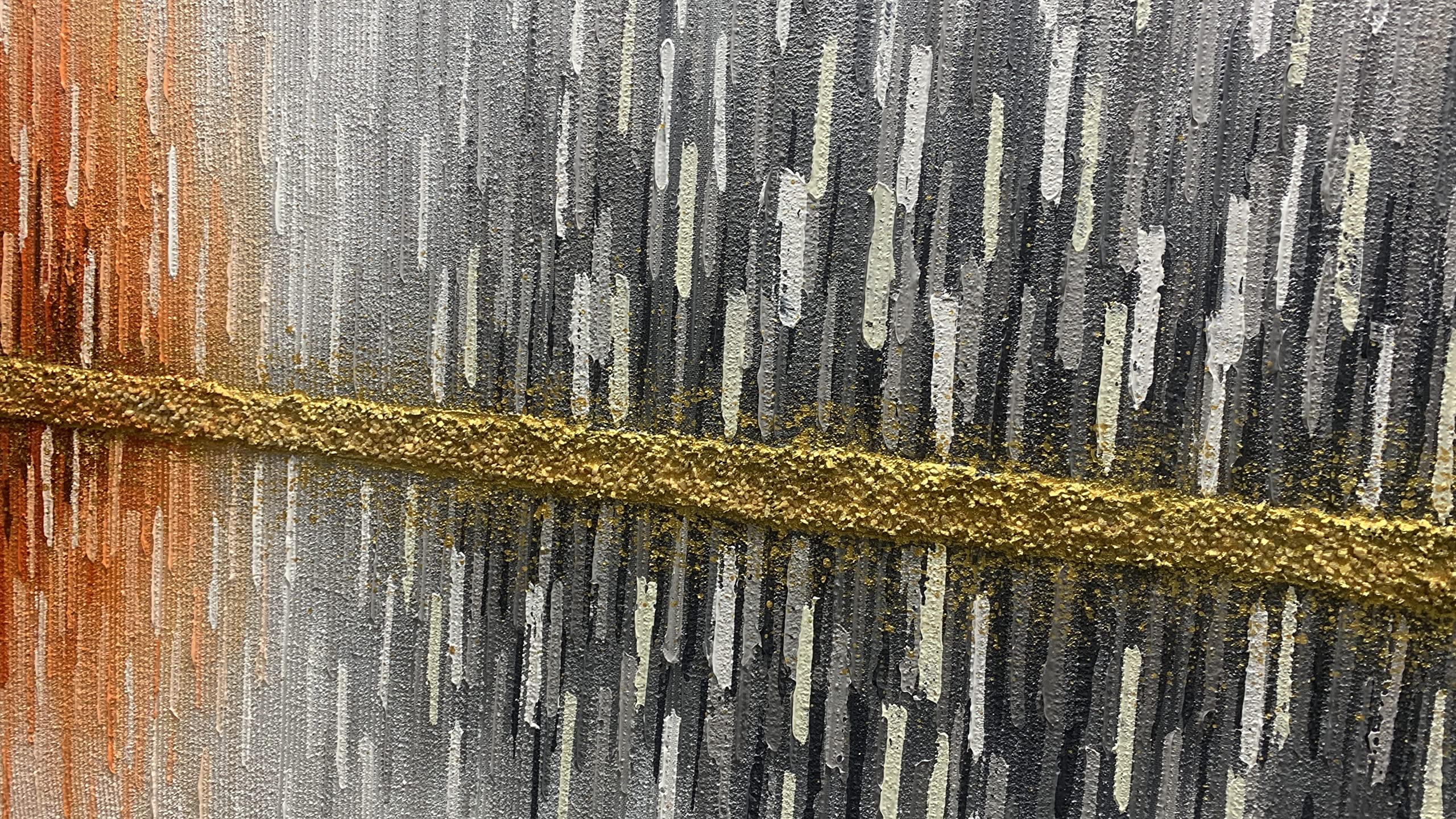 Yika Art Abstract Canvas Painting - Modern Thick Texture Oil Painting Imitation Wall Art, 24x48 Inch Ready to Hang for Living Room & Office Decor | Perfect for Modern Home, Office Spaces & Gift Giving