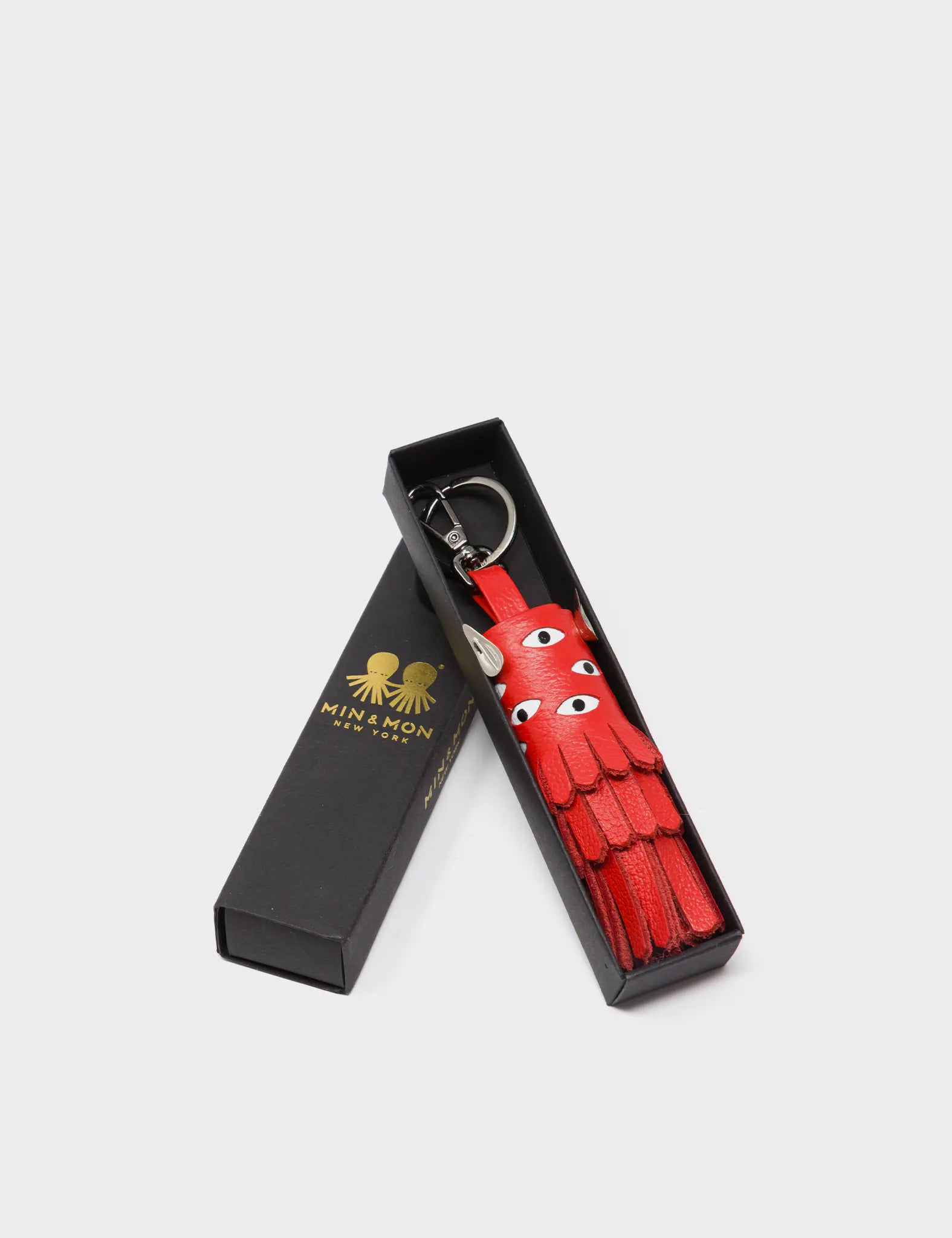 Oliver The Ox Charm - Poppy Red Leather Keychain for Keys, Bags & Gifts | Durable & Stylish Ox Keyring for Everyday Use