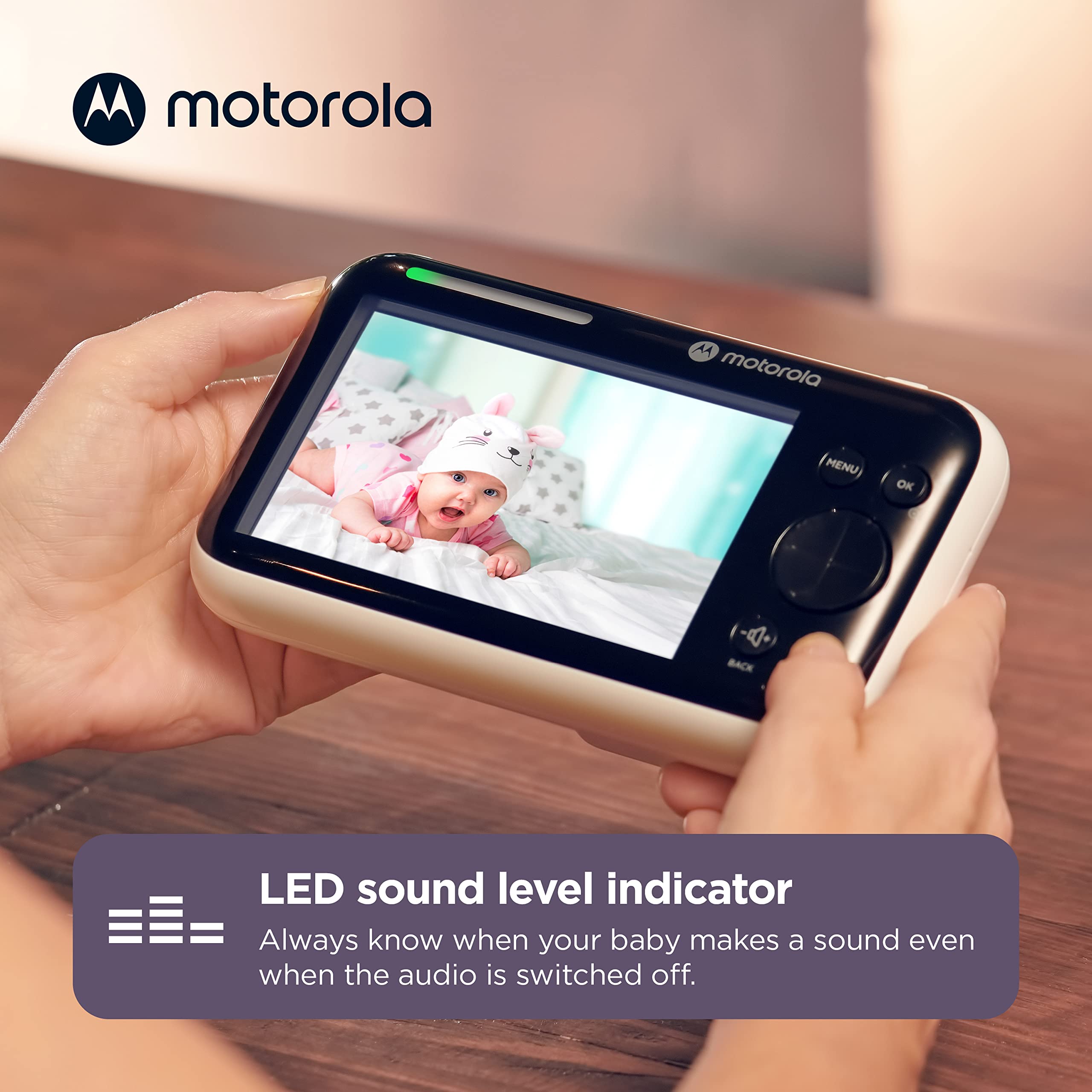 Motorola PIP1500 WiFi Video Baby Monitor with HD Camera, Night Vision & Two-Way Audio - Real-Time Remote Monitoring for Babies & Toddlers at Home or Travel