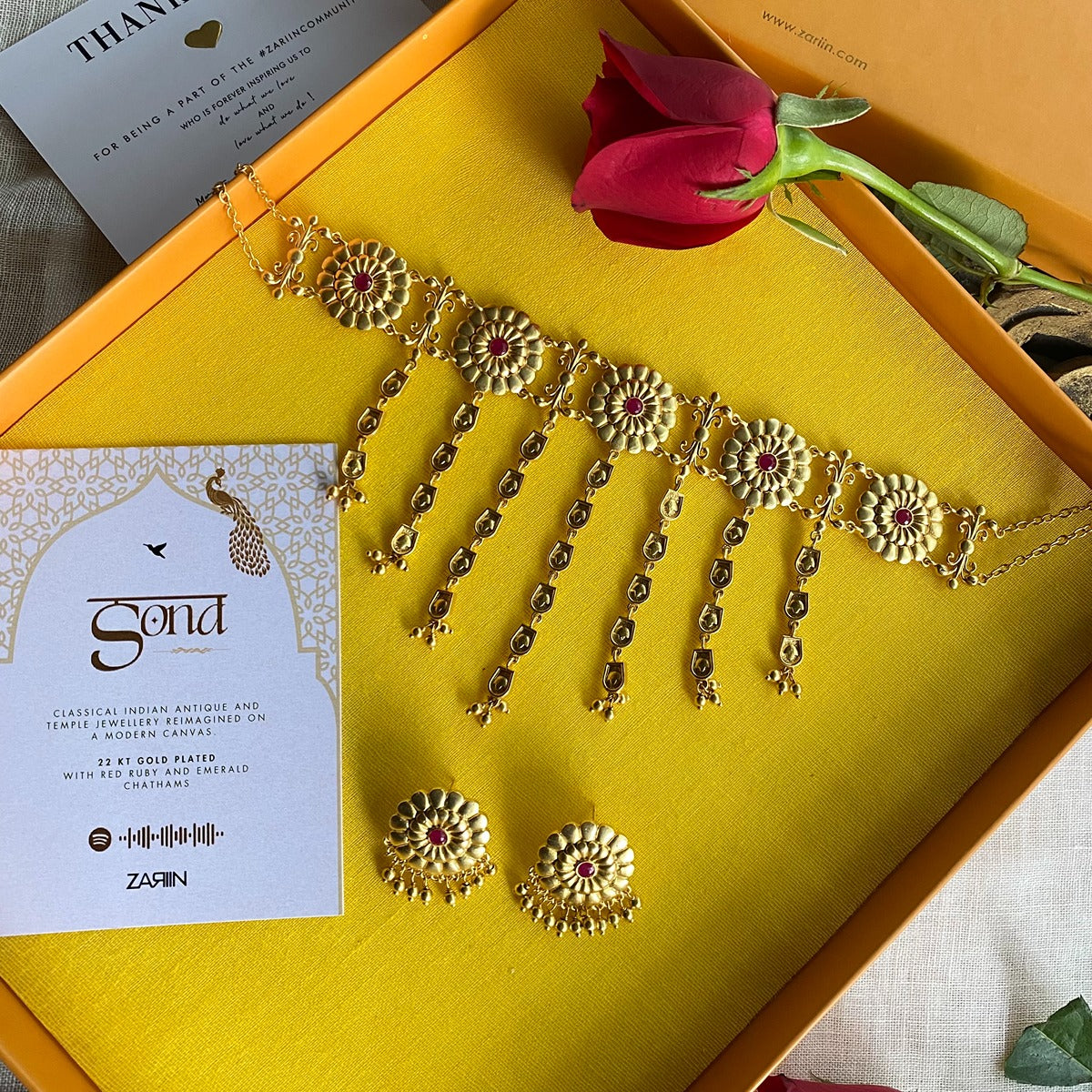 Floral Charm Jewelry Set - Choker Necklace & Stud Earrings Gift for Women | Perfect for Birthday, Anniversary, Valentine's Day & Special Occasions