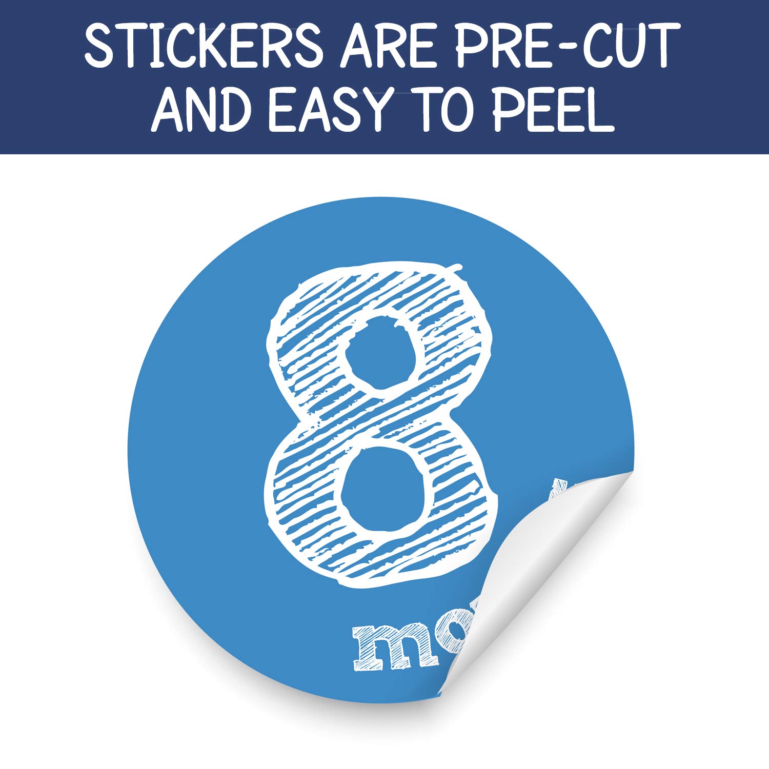 Baby Boy Monthly Milestone Stickers Set - Cute Newborn Growth Tracking Stickers for 1-12 Months - Perfect for Photo Props, Scrapbooking & First Year Memory Keepsakes