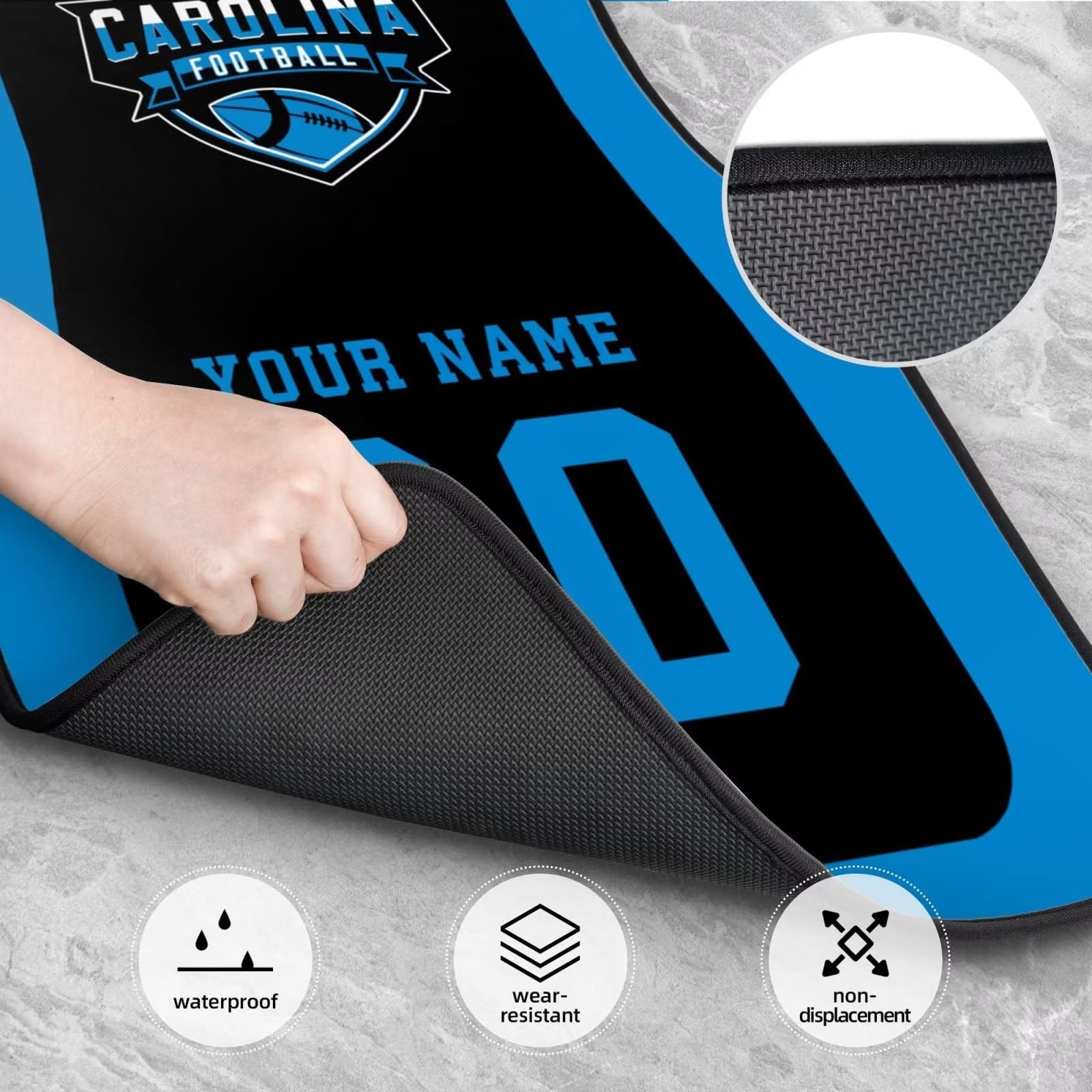 Custom Personalized Car Floor Mats with Name & Number - 4-Piece Set for Most Vehicles | Perfect Car Interior Accessories & Unique Gifts for Car Enthusiasts | Ideal for Daily Commute, Road Trips & Car Shows