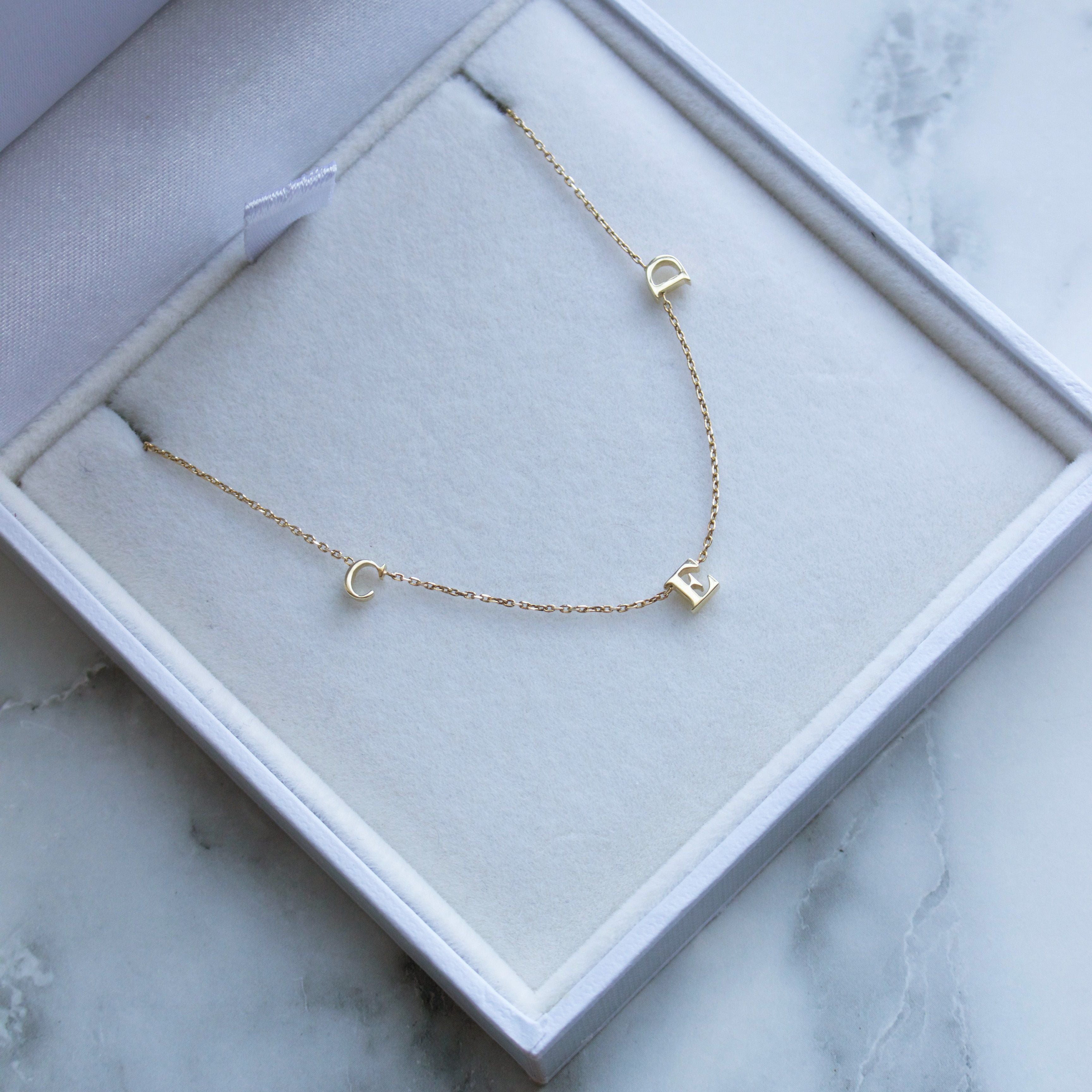 Personalized Initial Necklace - Custom Name Letter Pendant Jewelry for Women - Perfect Gift for Birthday, Anniversary & Valentine's Day