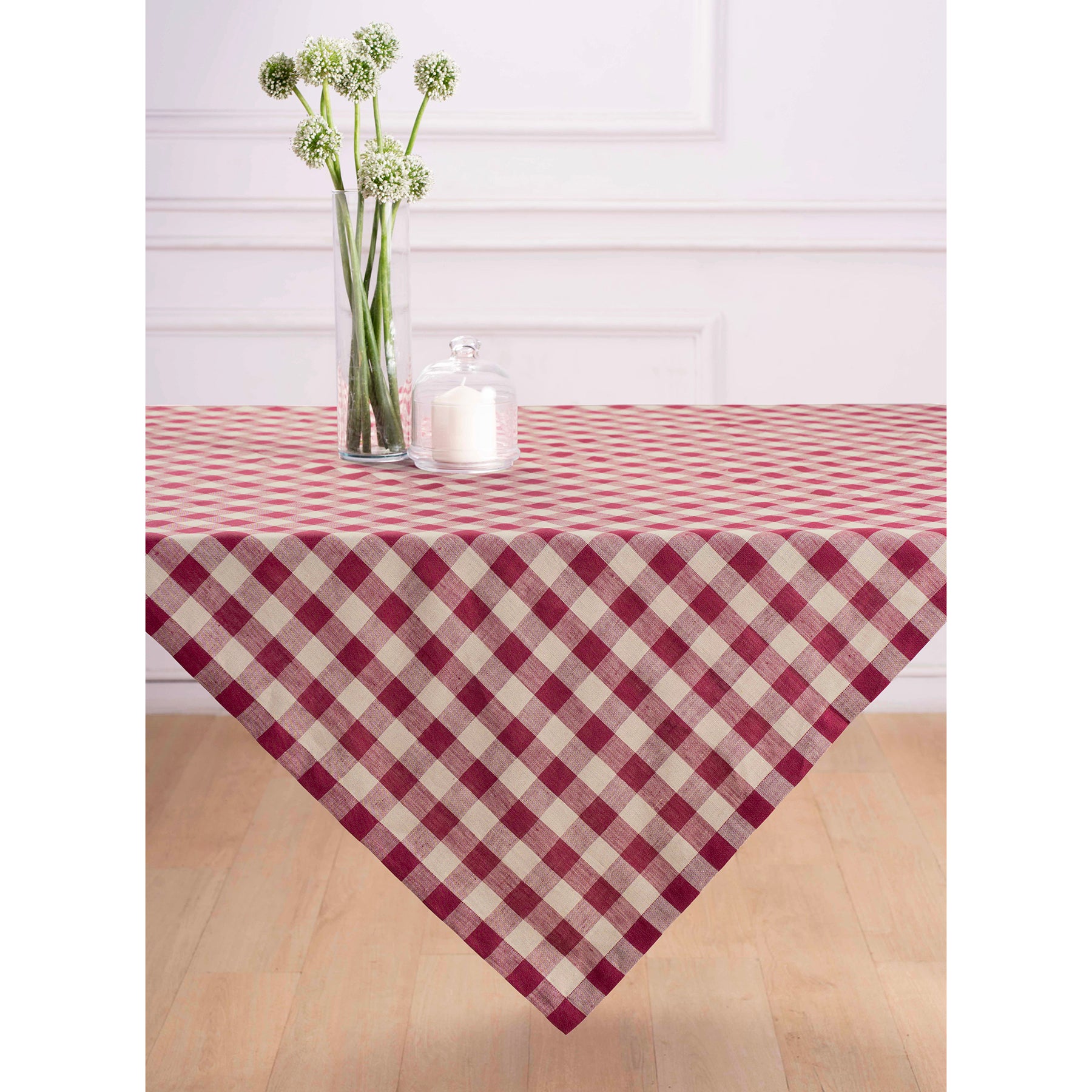 Morgan Check Table Throw - Classic Plaid Tablecloth for Dining Room, Kitchen, and Outdoor Picnics | Durable & Stylish Home Decor for Parties & Gatherings