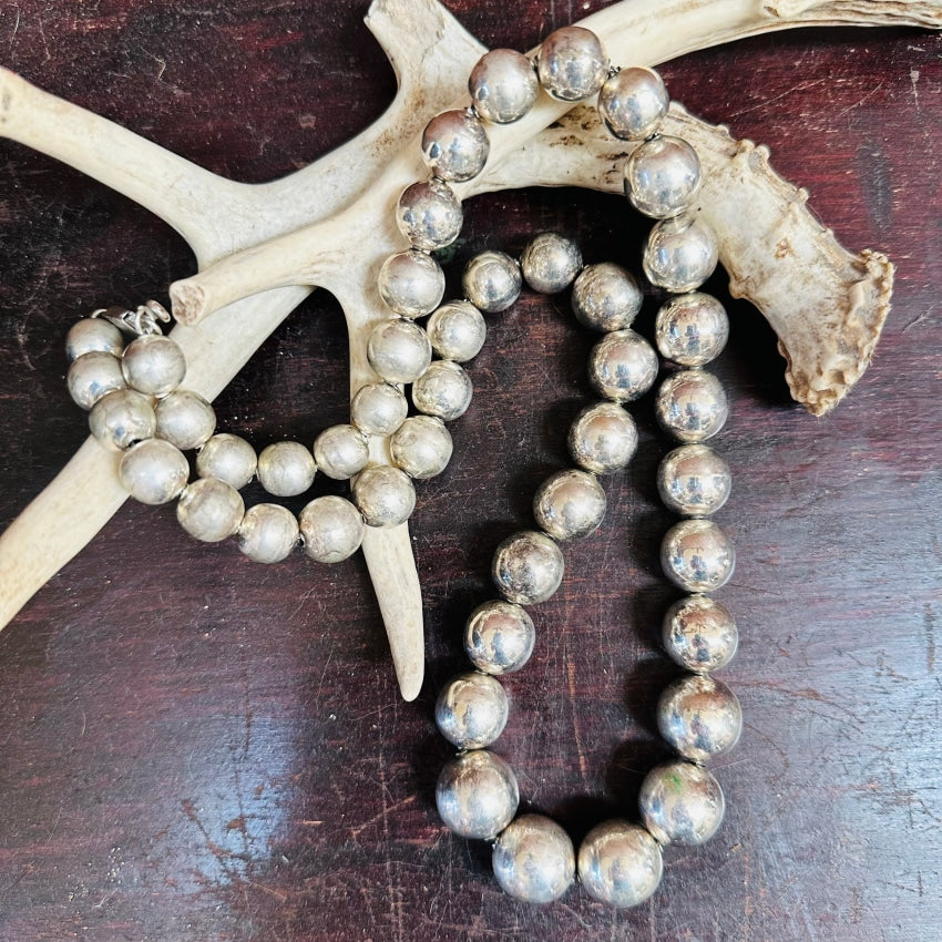 Taxco Sterling Silver Pearls Necklace - 28 Inch Elegant Pearl Jewelry for Women | Perfect for Weddings, Parties & Special Occasions