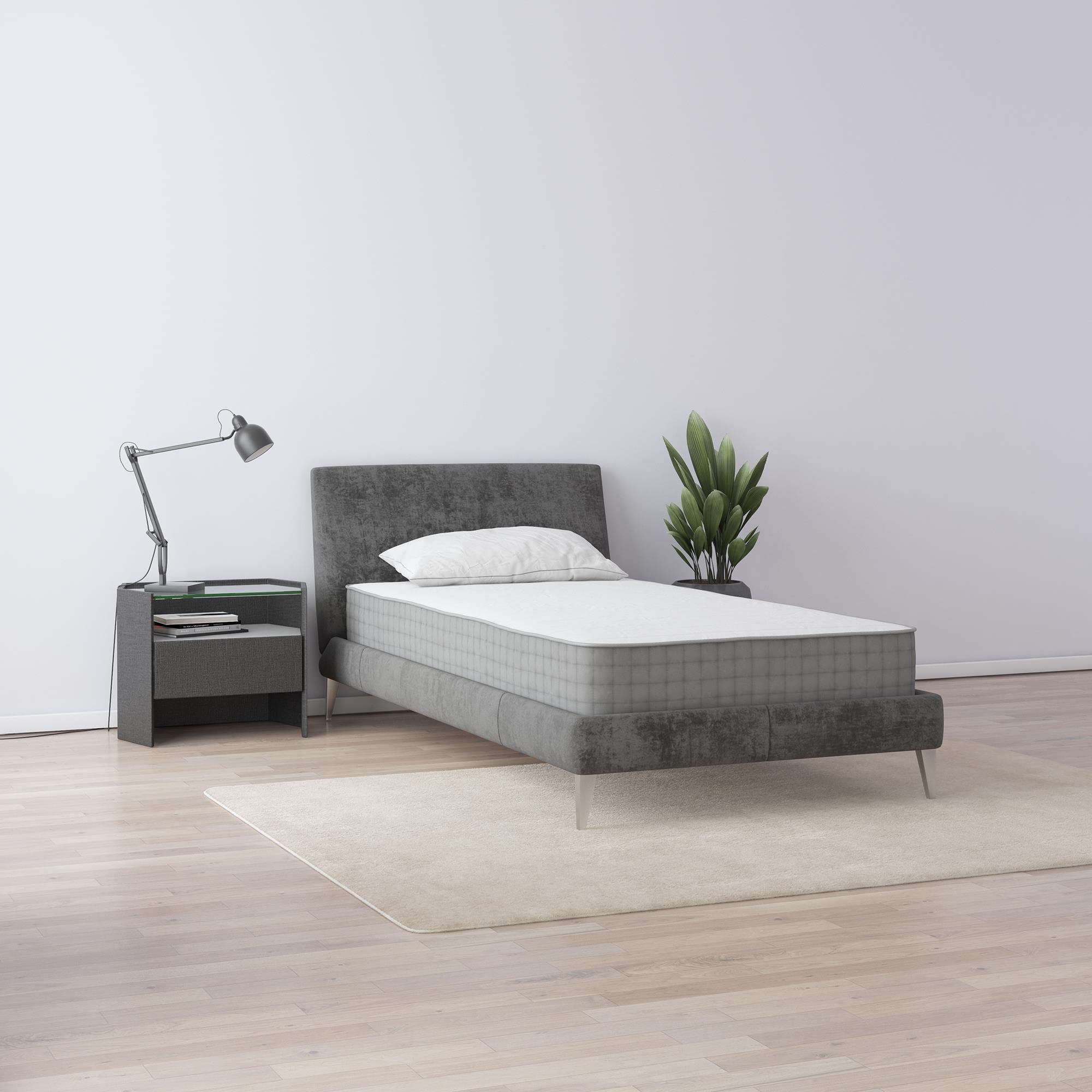 Signature Sleep Dream On 8 Inch 2-Sided Reversible Pocket Spring Mattress - Twin Size, GreenGuard Gold Certified, Breathable & Supportive - Perfect for Guest Rooms, Kids' Beds & Small Spaces (White)