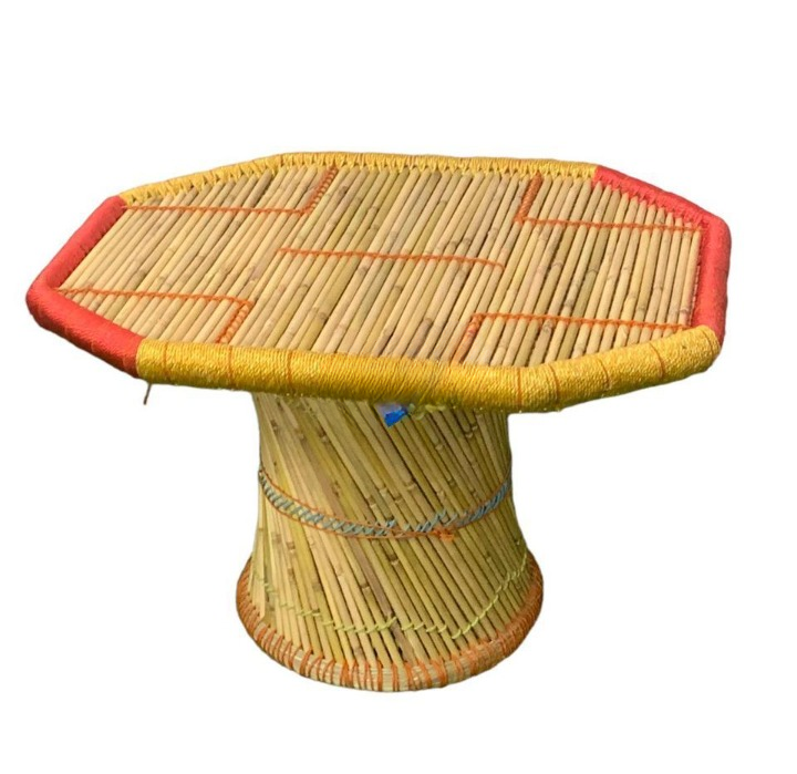 Handmade Bamboo Hexagon Coffee Table - Natural & Multi-Color Options for Living Room, Lounge & Patio Decor