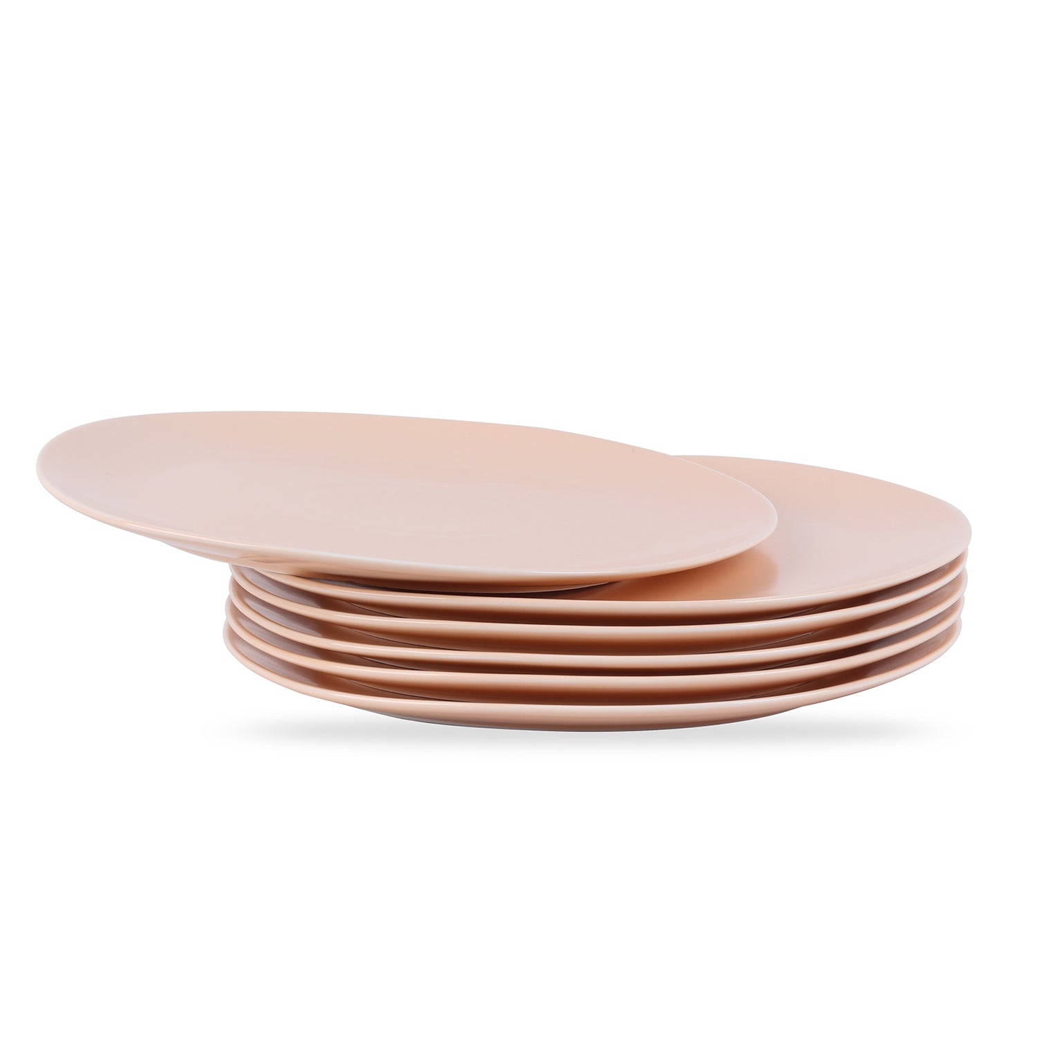 Delilah Porcelain Dinner Plate Set - 6-Piece Elegant Bone China Plates for Fine Dining, Parties & Home Decor