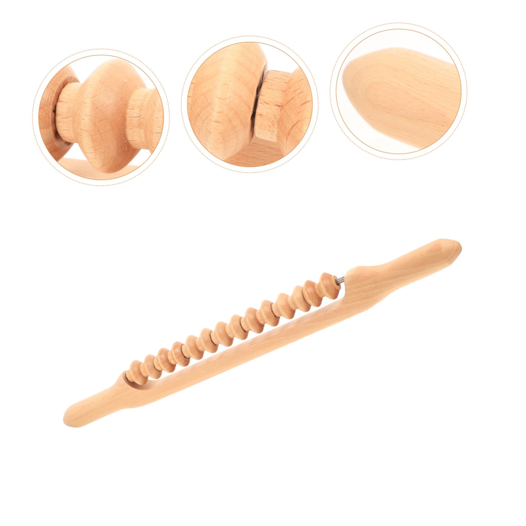 Healeved Wooden Massage Roller - Foot, Hand, Scalp, Leg & Body Massage Tool for Relaxation & Pain Relief - Perfect for Home, Spa & Gym Use