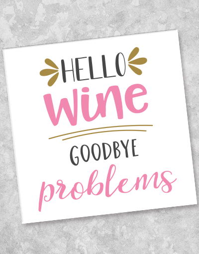 Premium Hello Wine Beverage Napkins - 40 Count, Elegant Cocktail & Party Napkins for Wine Tasting, Bridal Showers, and Dinner Parties