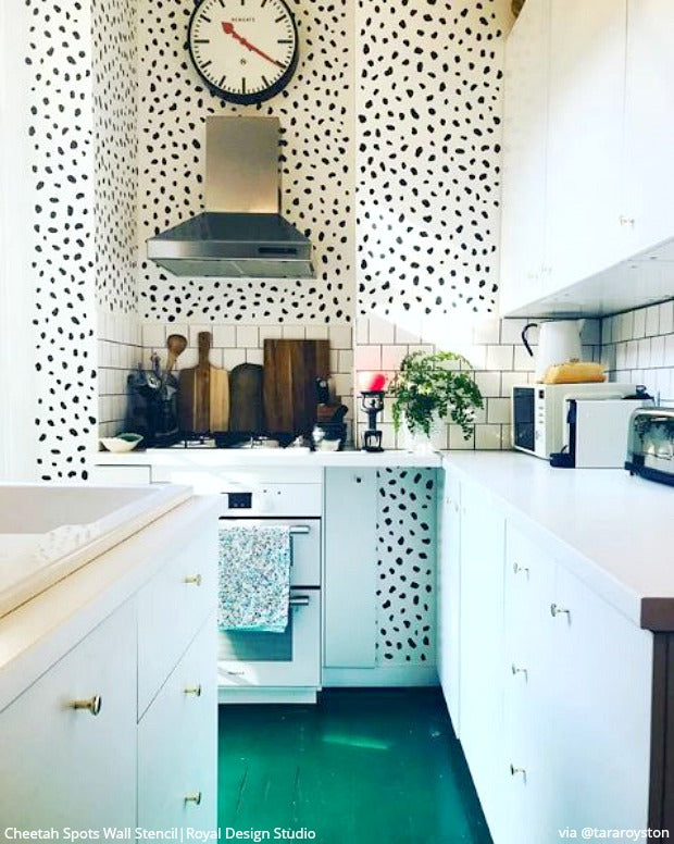 Cheetah Spots Wall Stencil - Reusable DIY Painting Template for Home Decor, Kids Room & Nursery - Create Wild Animal Prints on Walls, Furniture & Crafts