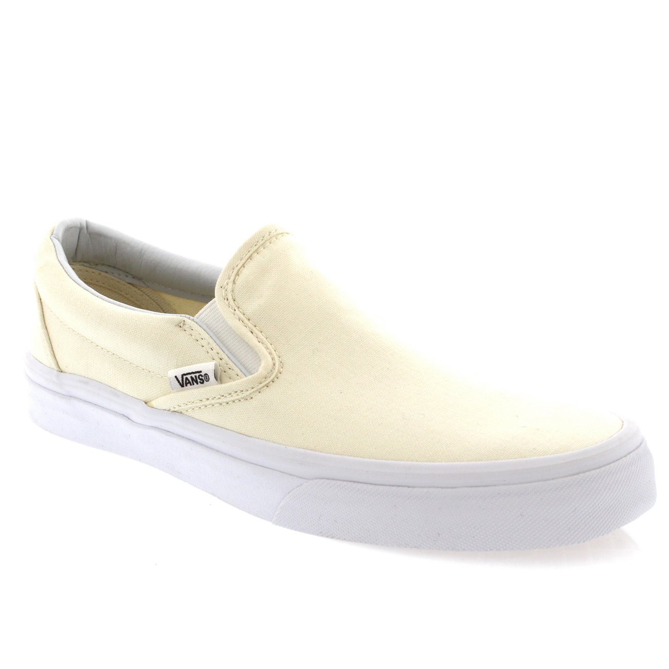 Vans Women's Classic Slip-On Canvas Sneakers - White Size 9.5 | Comfortable Casual Shoes for Everyday Wear, Walking & Street Style Fashion