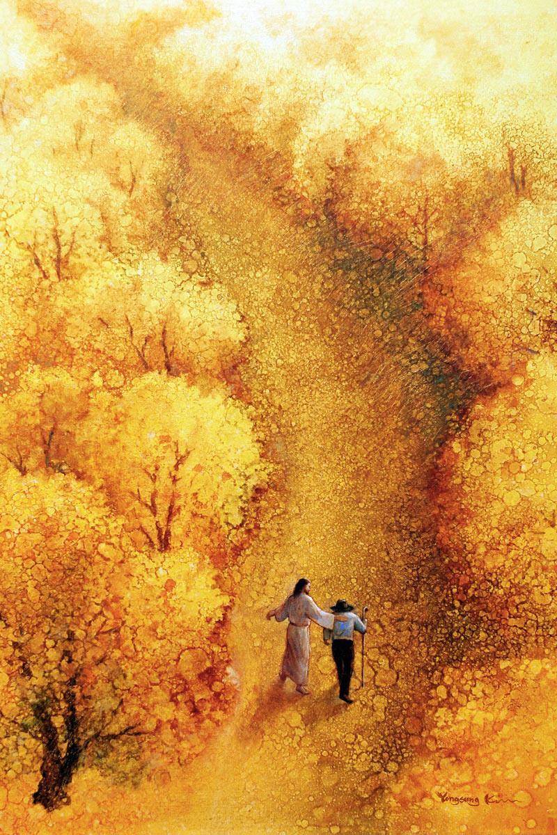 By Your Side - Heartwarming Art Print by Yongsung Kim | Christian Home Decor, Wall Art for Living Room & Bedroom | Perfect Gift for Weddings, Anniversaries & Housewarming