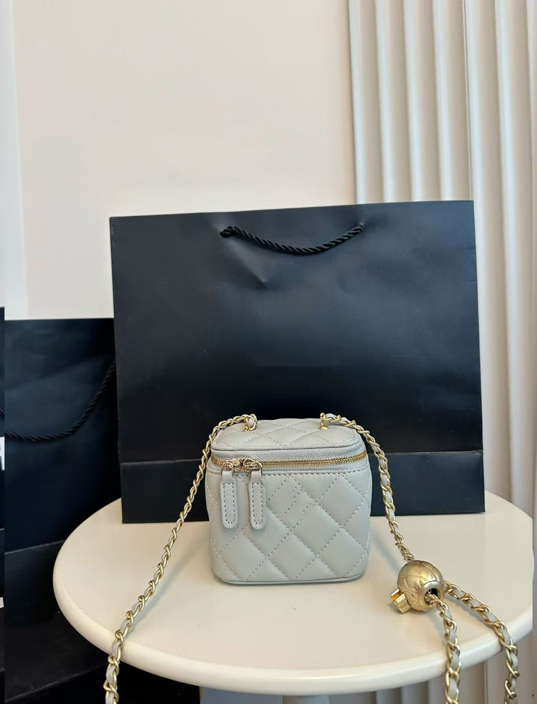 Mini Gold Ball Chain Box Bag - Elegant Crossbody Clutch for Women, Perfect for Parties, Weddings & Evening Events