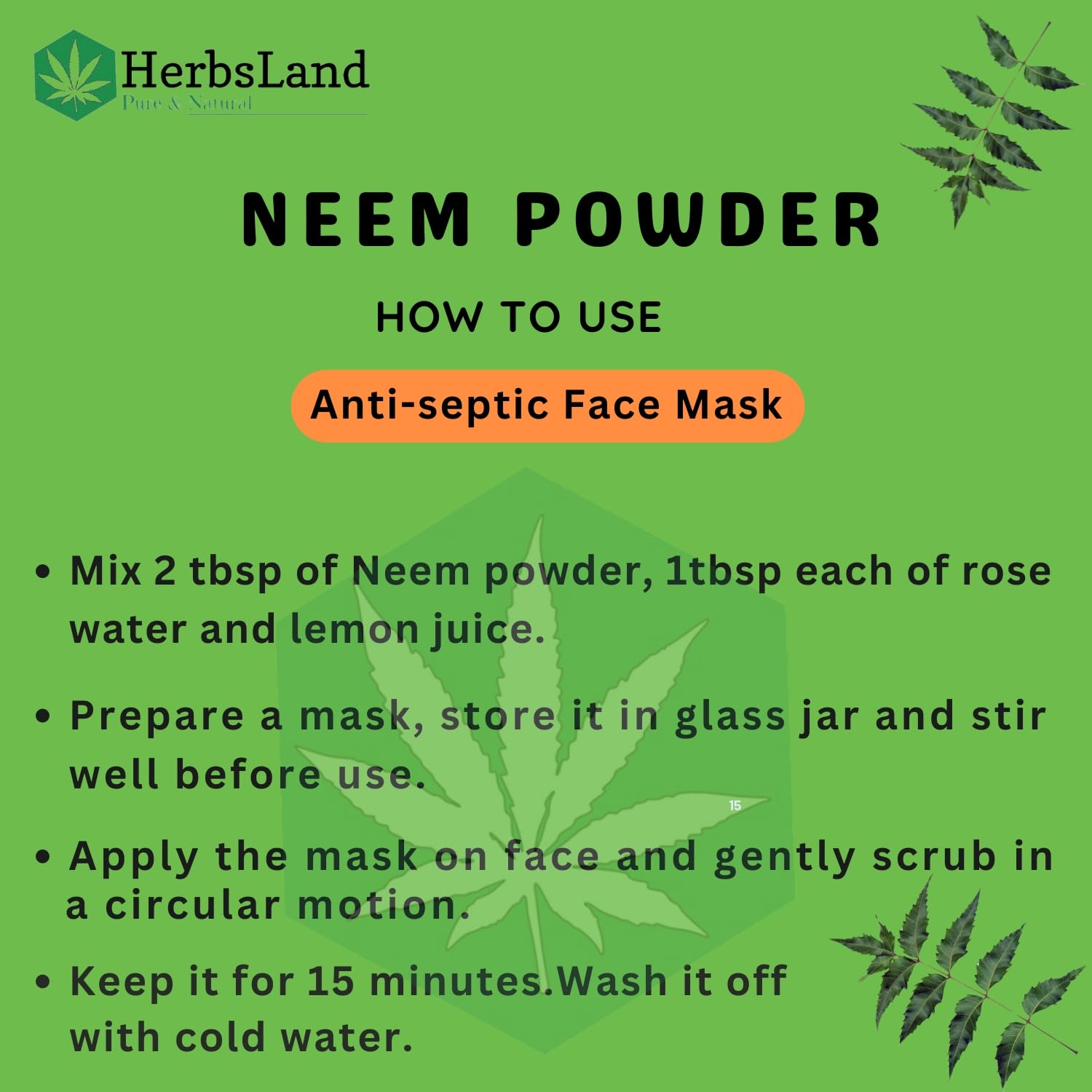 HerbsLand® 100% Pure Natural Masoor Dal Red Lentils Face Wash Powder with Multani Mitti & Neem Leaf Powder for Skin Care | Brightening Face Mask for Glowing Complexion | Anti-Tan & Pimple Treatment | 100g Each - Perfect for Daily Skincare Routine & Spa Treatments