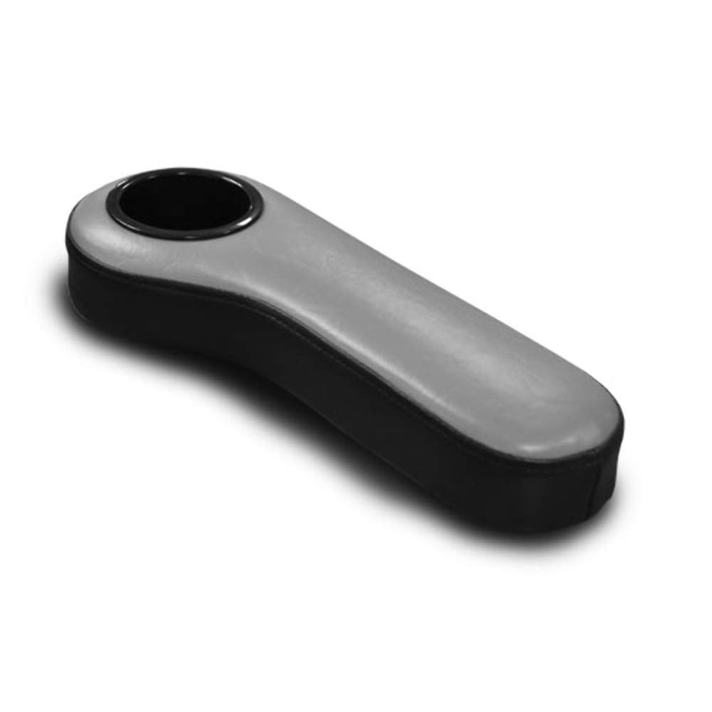 Madjax Two-Tone Arm Rest with Cup Holders - Black/Silver for Genesis Rear Flip Seats | Comfortable Boating & RV Accessory for Outdoor Adventures