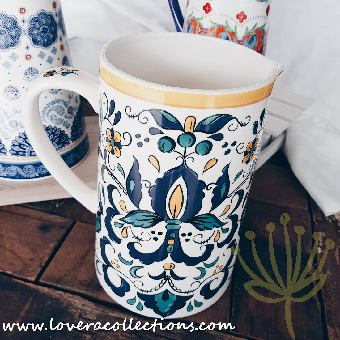 Blue Talavera Pitcher 2L