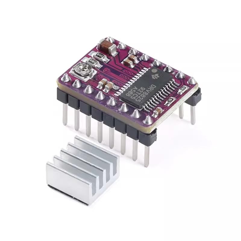 10Pcs DRV8825 Stepper Motor Driver Modules with Heat Sink - Compatible with 3D Printers, RepRap, RAMPS1.4, StepStick - High Precision Purple Motor Drivers for DIY CNC, Robotics & Automation Projects