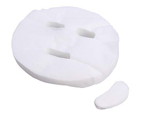 Nawani 100% Cotton Facial Mask Sheets & Under Eye Pads - 27 Pack for Hydrating, Brightening & Soothing Skin Care - Perfect for Spa, Travel & Daily Skincare Routine