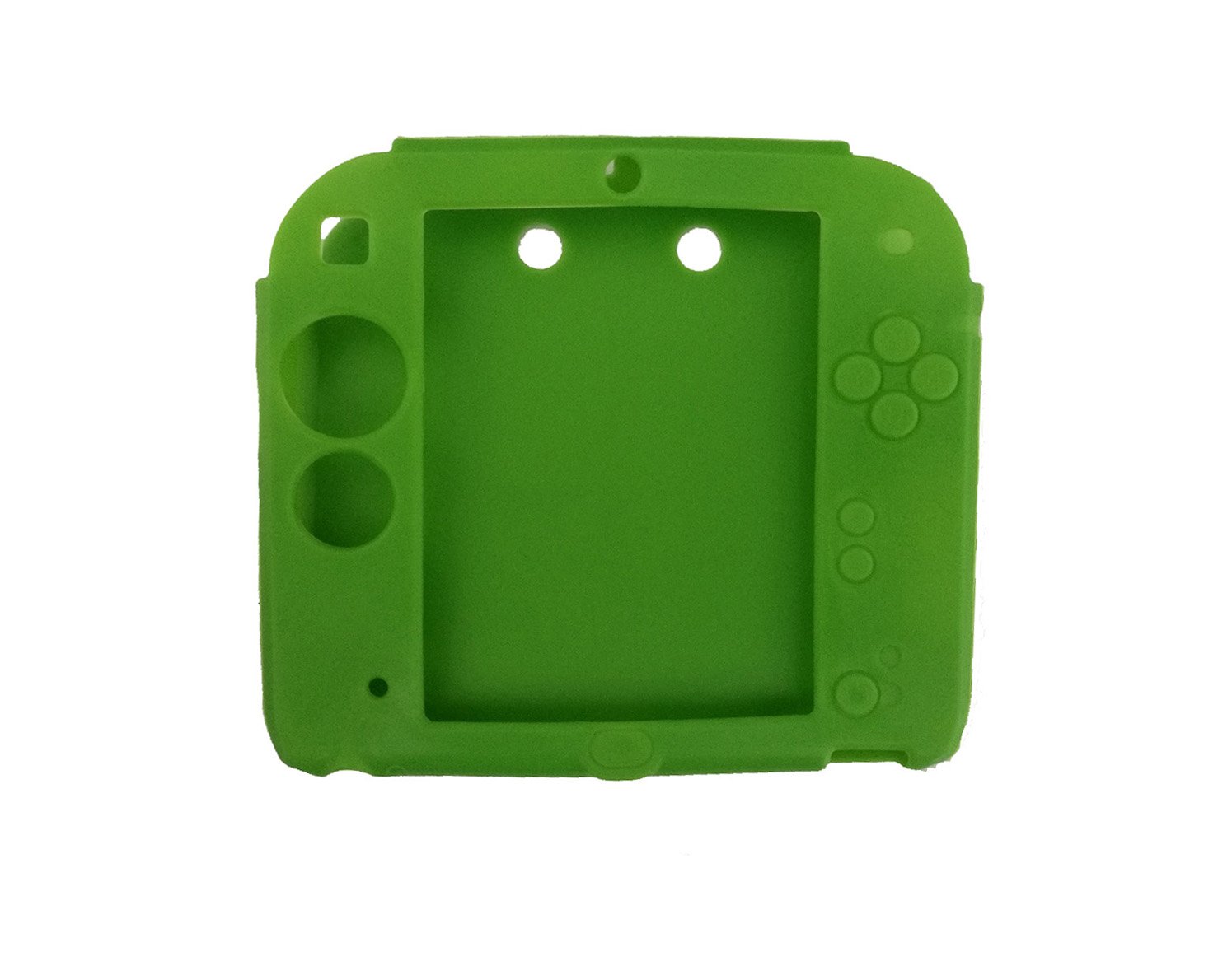 Durable Soft Silicone Rubber Gel Skin Case Cover for Nintendo 2DS - Shockproof & Anti-Slip Protection (Green) | Perfect for Gaming, Travel & Everyday Use