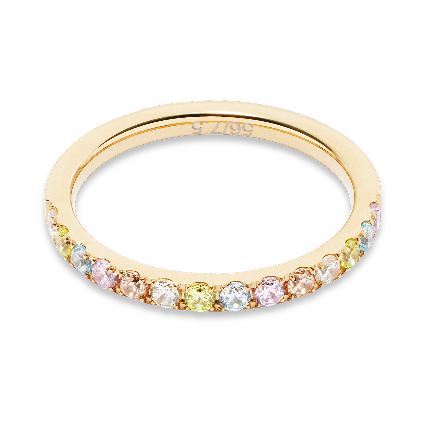 Eternal Love Ring - 14K Gold Multicolor Pastel Gemstone Jewelry for Women - Perfect for Anniversaries, Engagements & Romantic Gifts